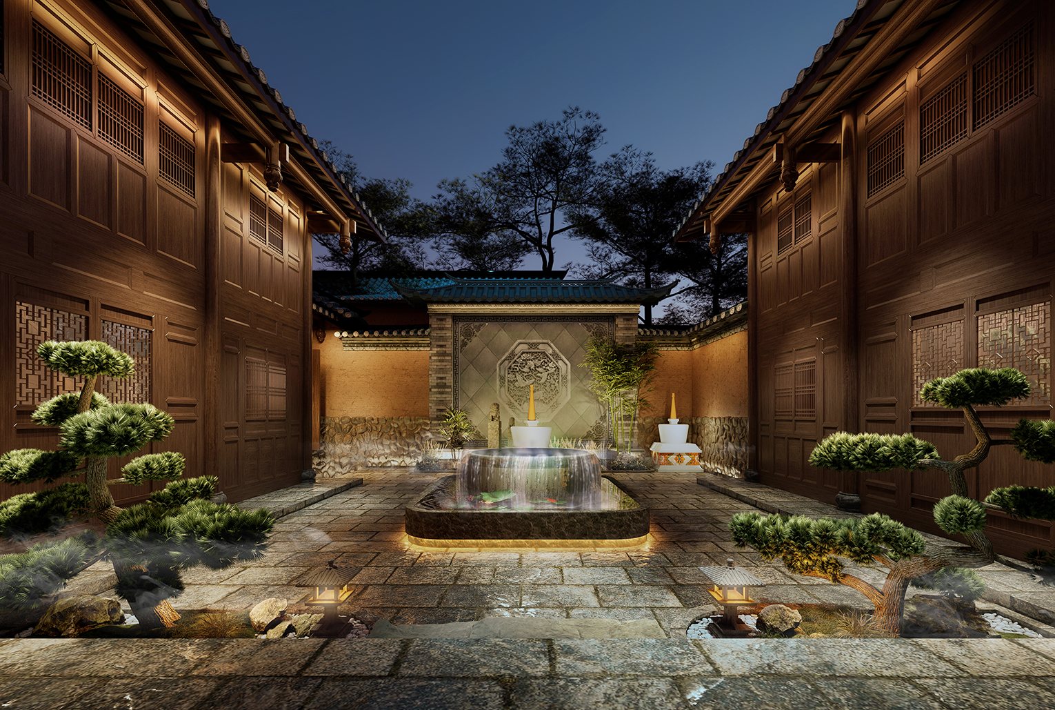 酒店中庭設(shè)計(jì)、鏡像對(duì)稱(chēng)設(shè)計(jì)